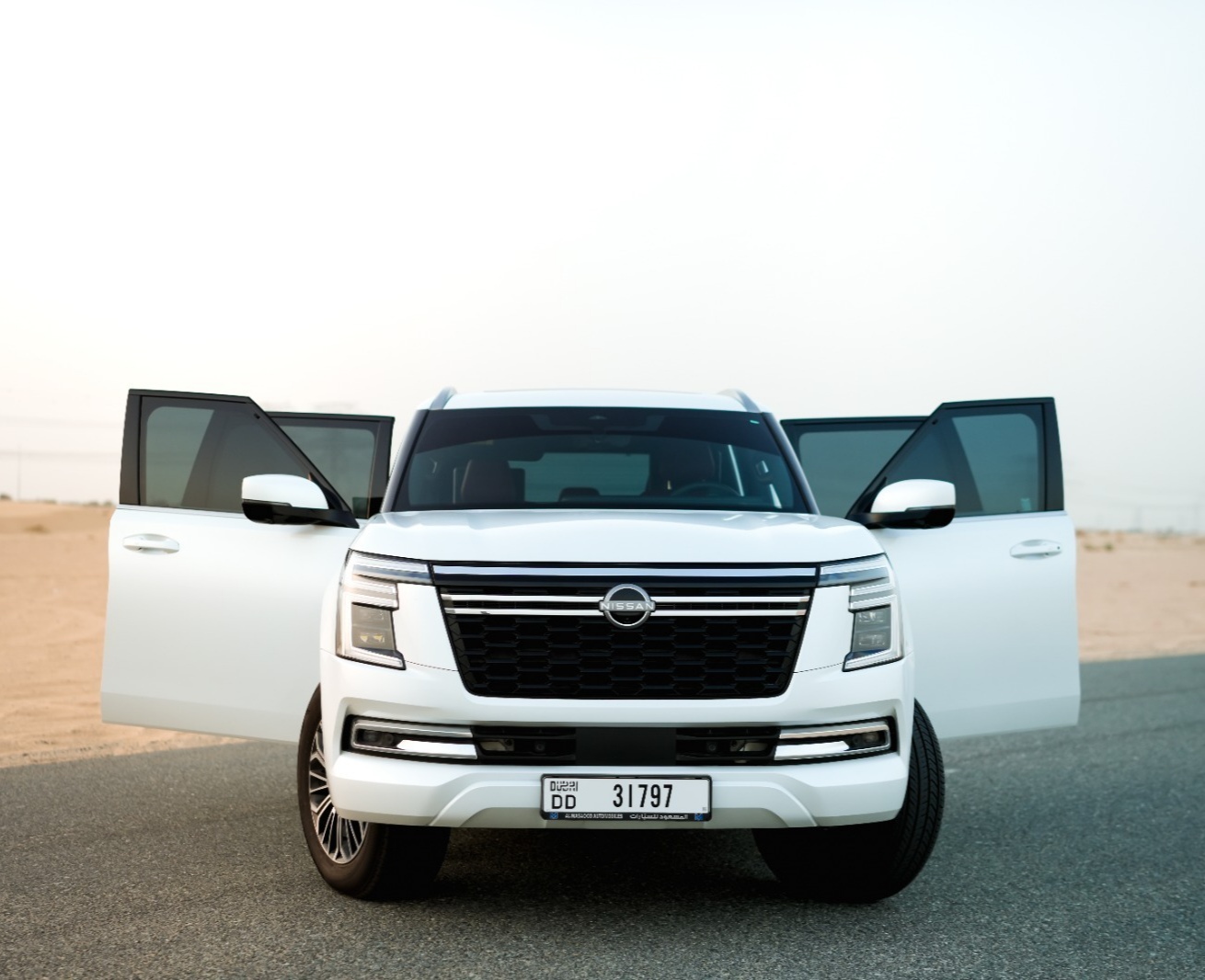 Nissan Patrol Platinum White Interior Burgundy  2025