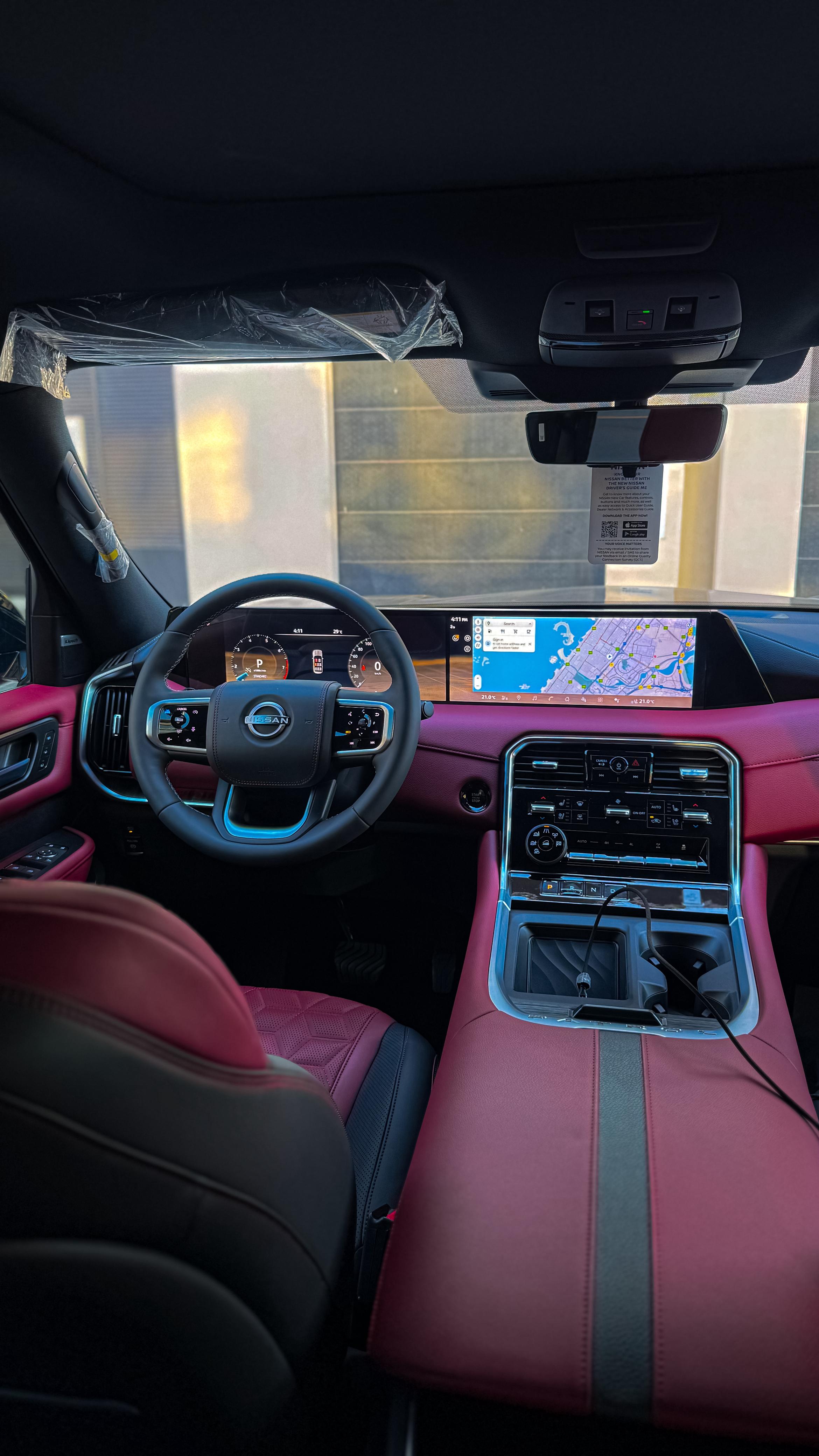 Nissan Patrol Platinum Black interior Red  2026