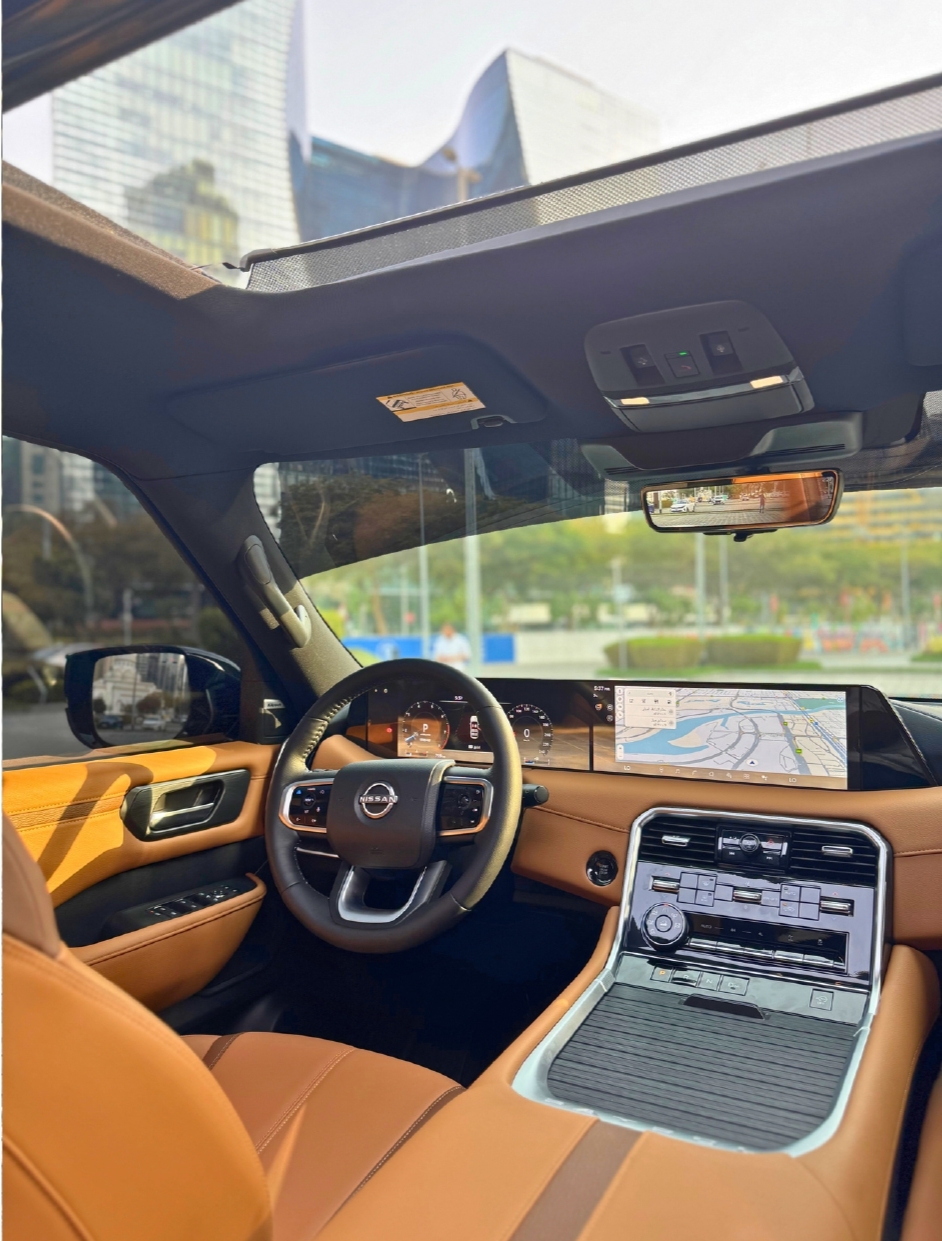 Nissan Patrol Titanium Black interior Saffron  2026