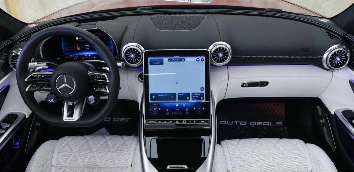 Mercedes AMG SL63 Red interior  White  2024