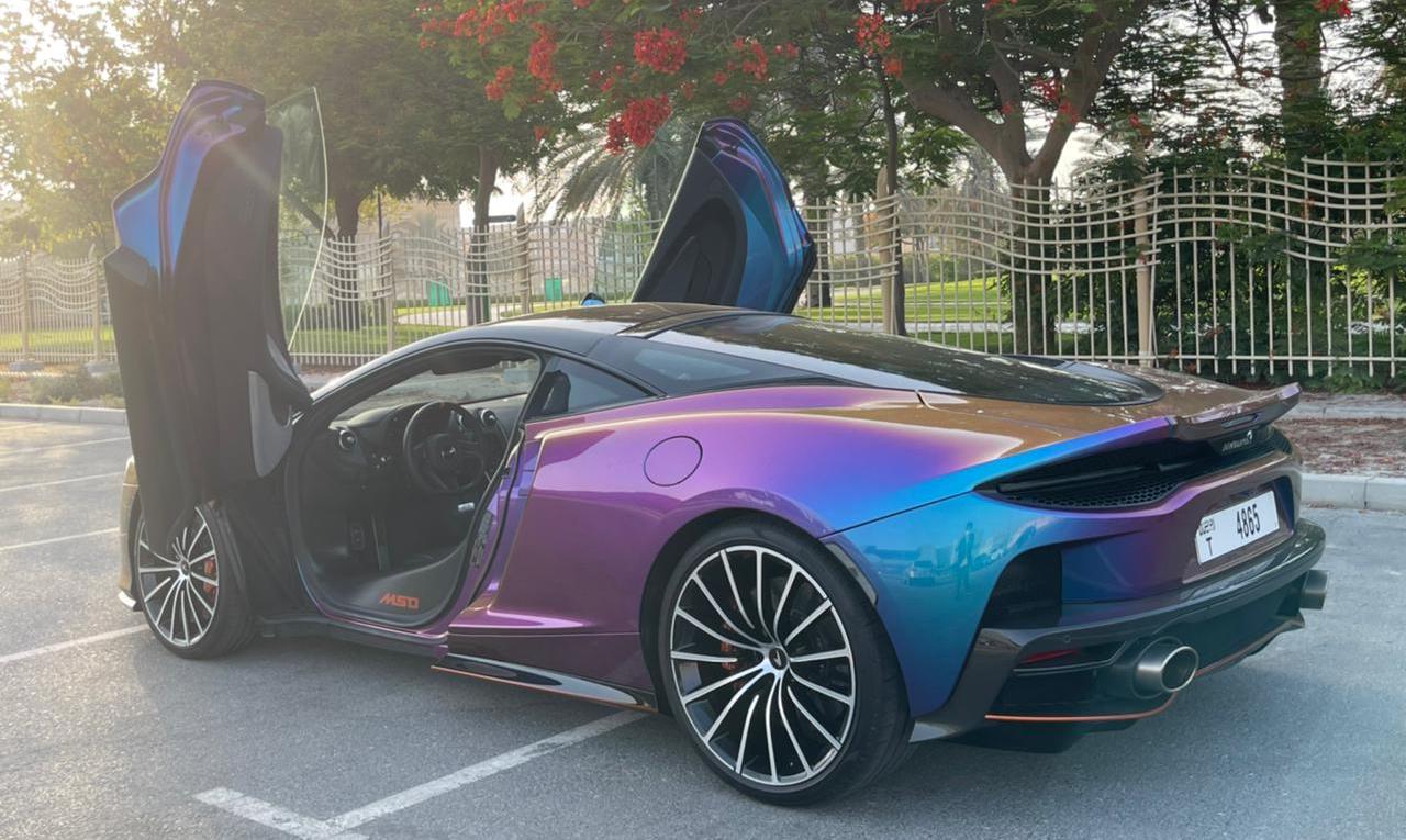 Rent McLaren Gt PURPLE 2020 in Dubai , UAE 