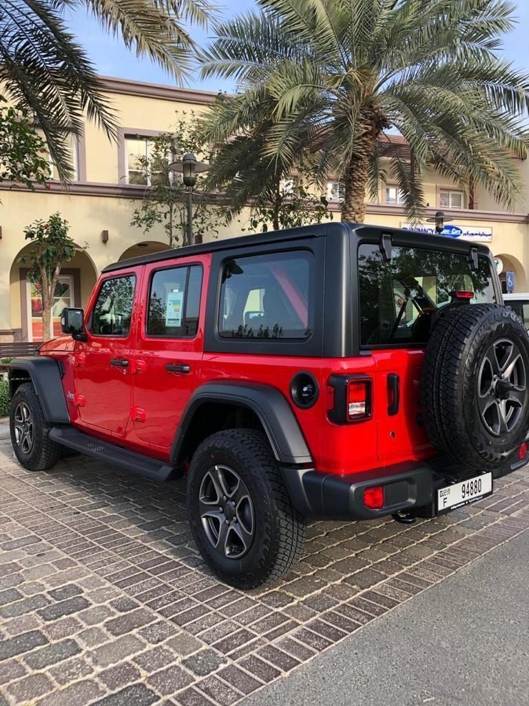 Rent Jeep Wrangler RED 2019 in Dubai , UAE 