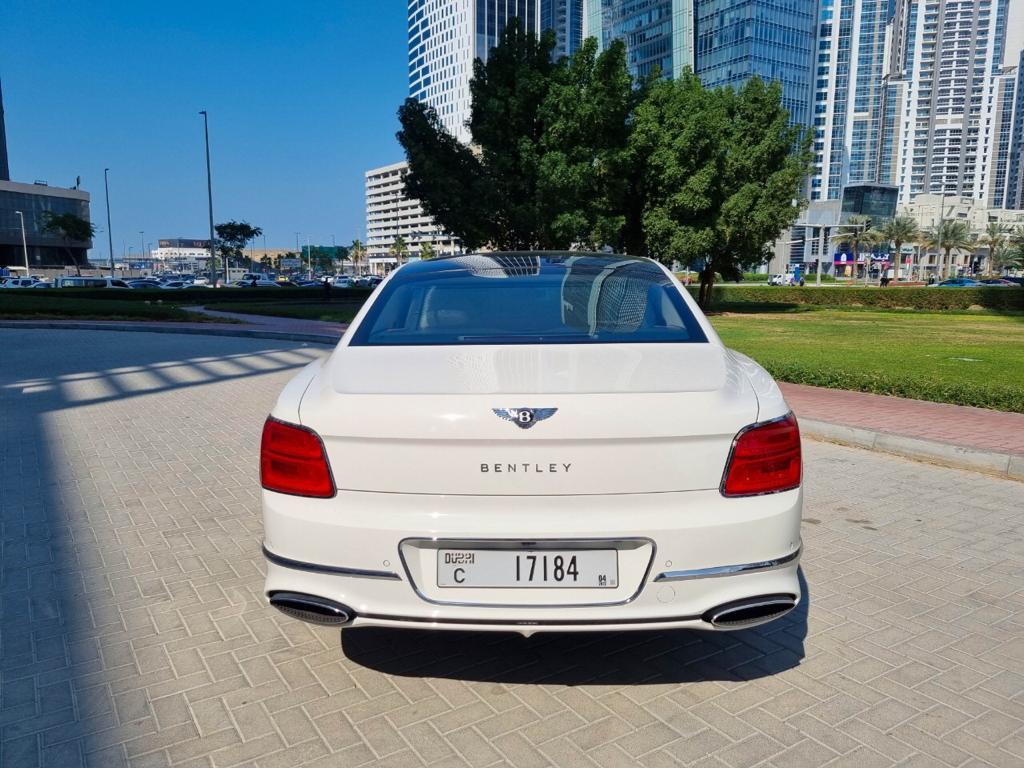 Rent Bentley Flying spur WHITE 2020 in Dubai , UAE 
