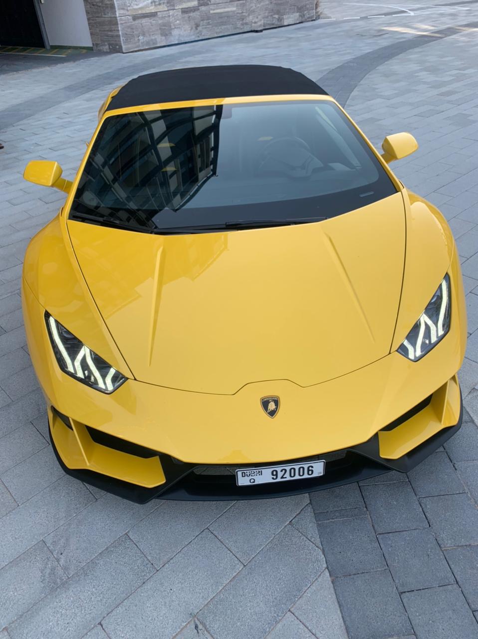 Rent Lamborghini Huracan YELLOW 2021 in Dubai , UAE 
