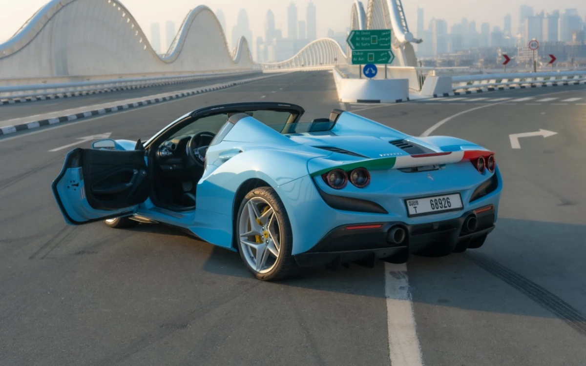 Rent Ferrari F8 BEIGE 2022 in Dubai , UAE 