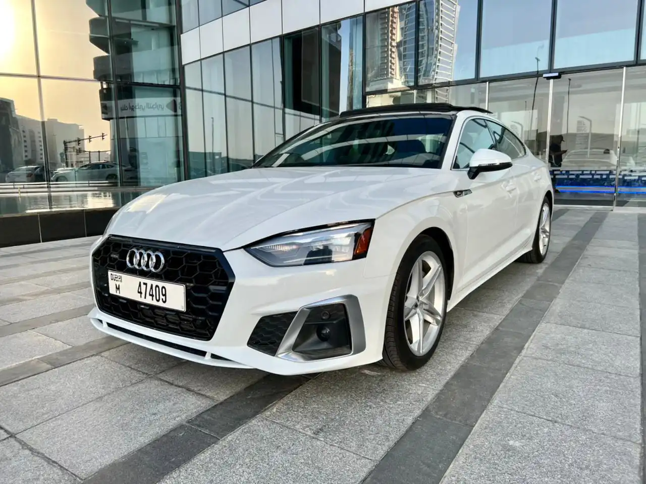 Rent Audi A5 WHITE 2021 in Dubai , UAE 
