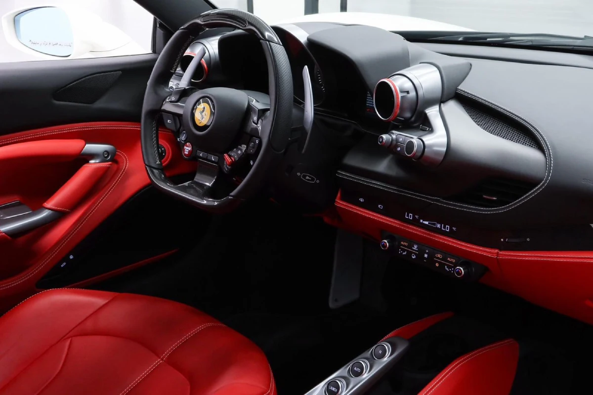 Rent Ferrari F8 WHITE 2023 in Dubai , UAE 