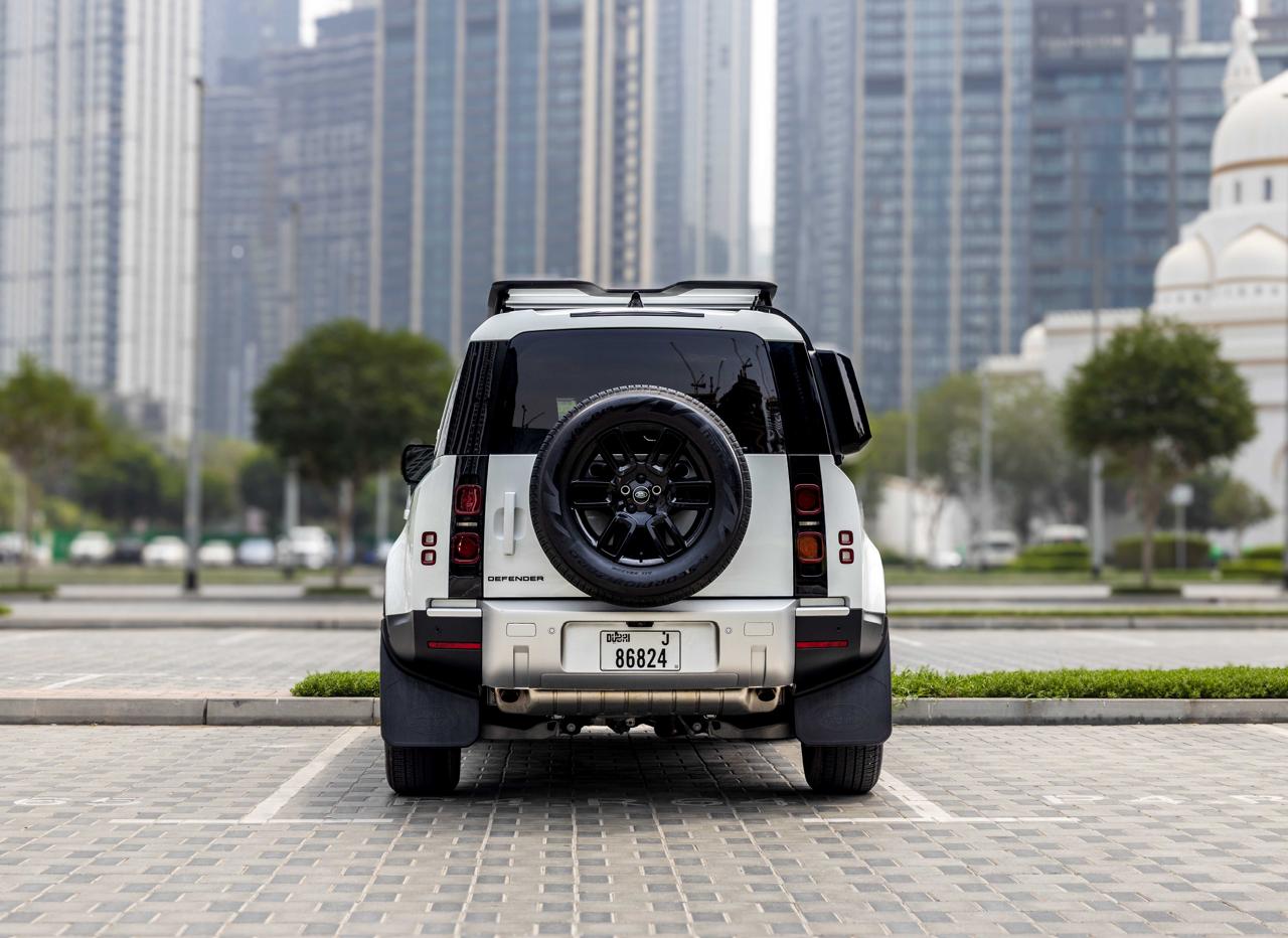 Rent Land Rover Defender WHITE 2023 in Dubai , UAE 