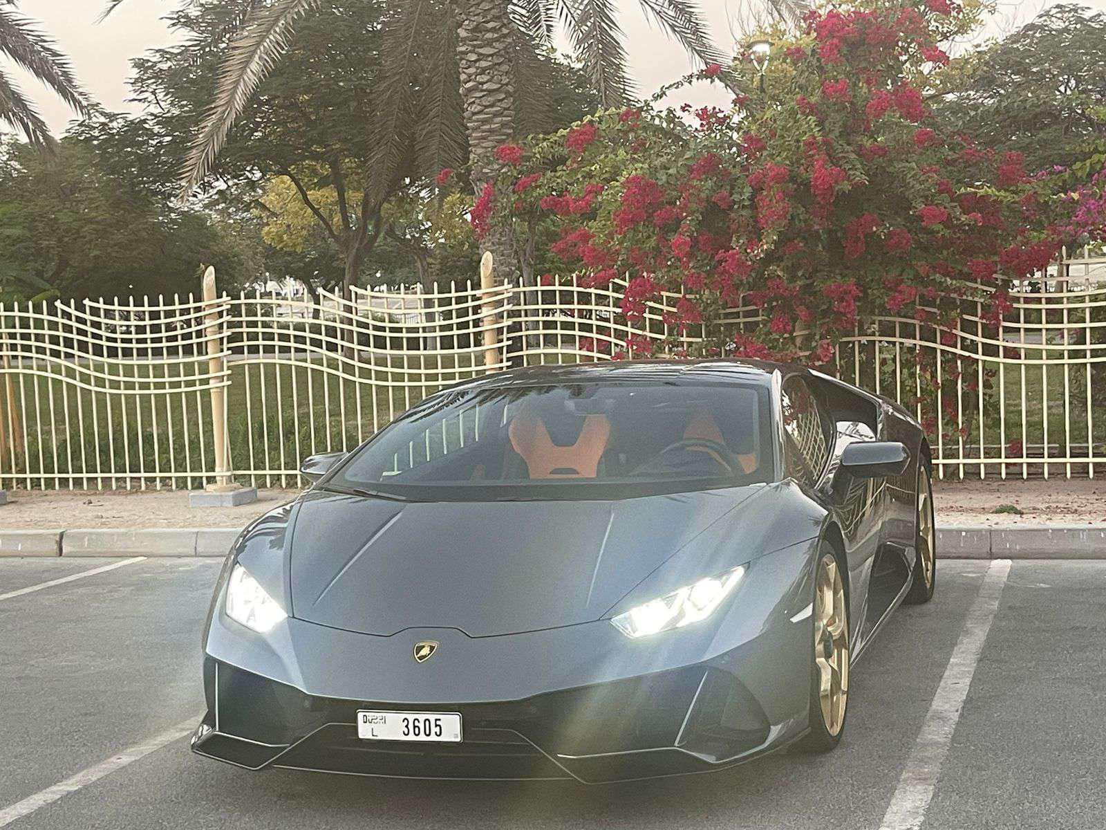 Rent Lamborghini Huracan GREY 2022 in Dubai , UAE 