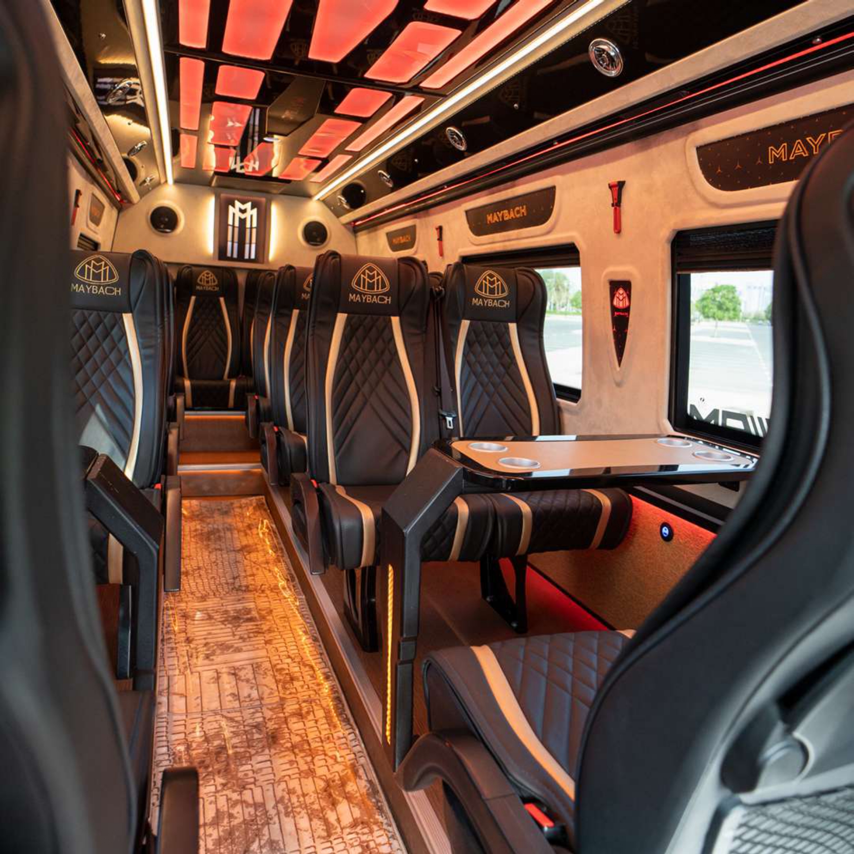 Rent Maybach Sprinter 16 Seater BLACK 2025 with chauffeur in Dubai , UAE 