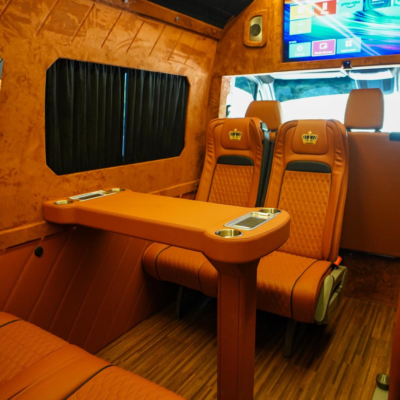 Rent Maybach Sprinter 16 Seater BLACK 2025 with chauffeur in Dubai , UAE 