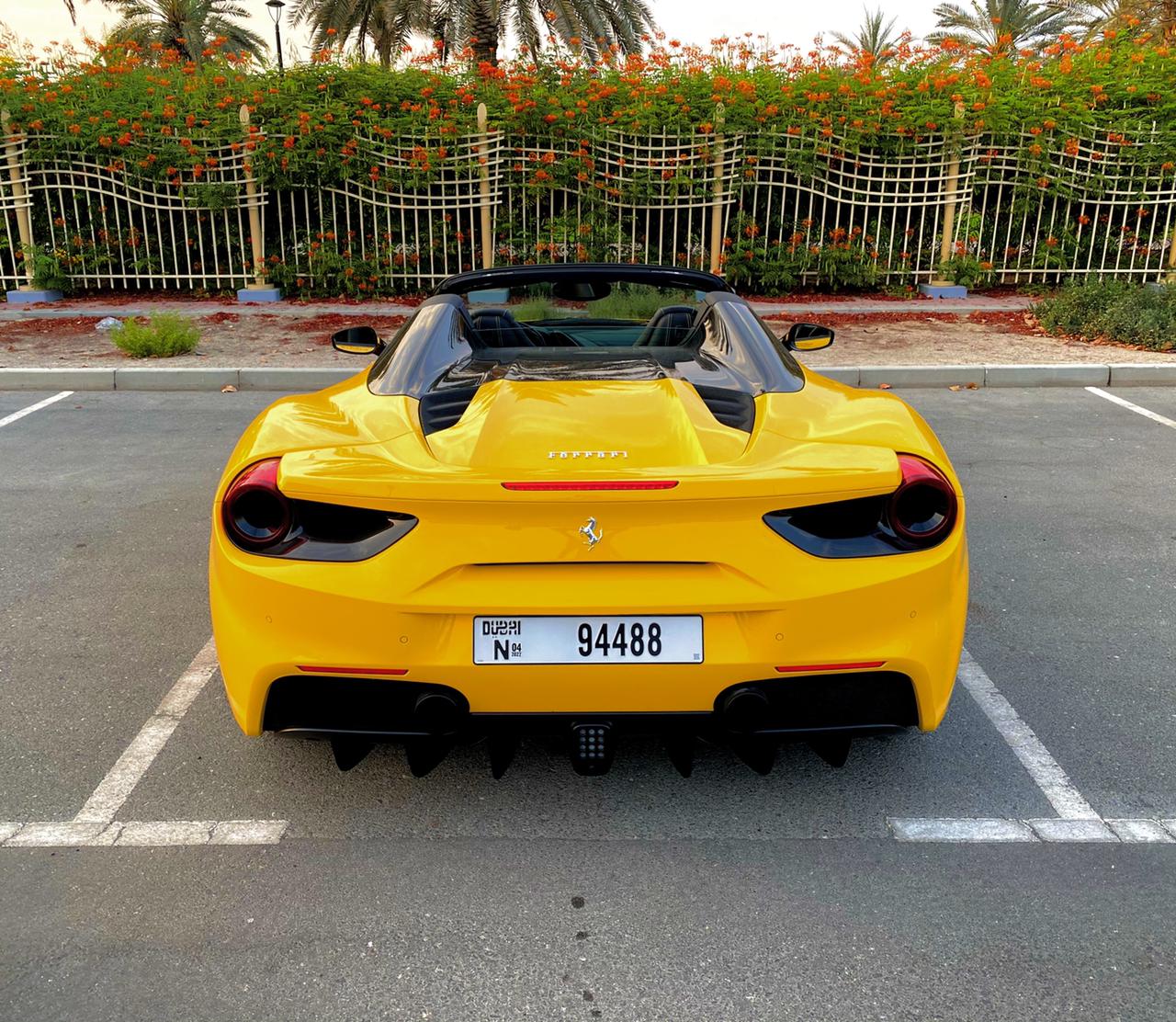 Rent Ferrari 488 YELLOW 2018 in Dubai , UAE 