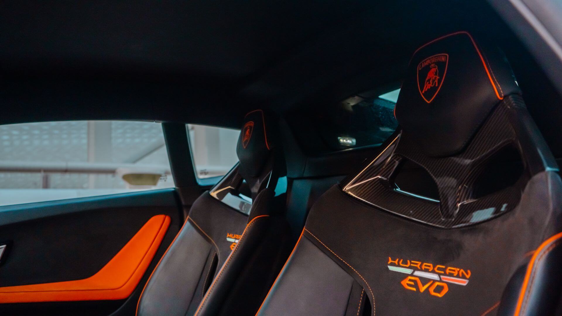 Rent Lamborghini Huracan ORANGE 2023 in Dubai , UAE 