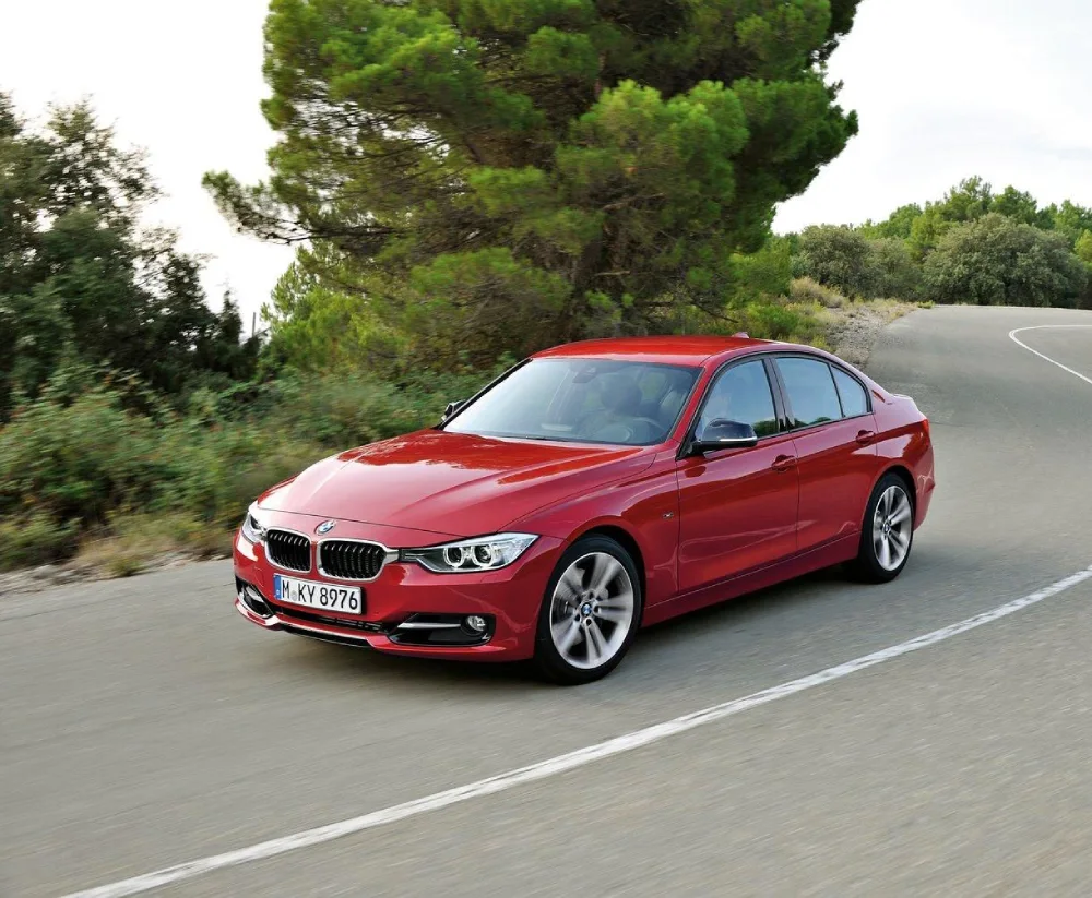 Rent Bmw Series 3 RED  in Dubai , UAE 
