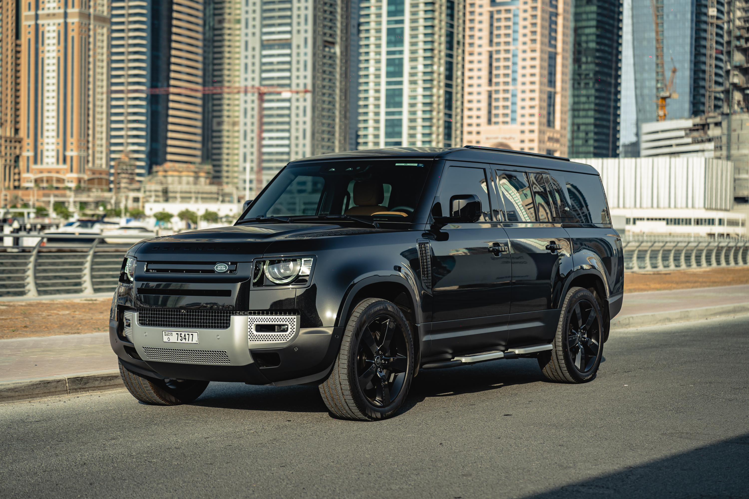 Rent Land Rover Defender BLACK 2023 in Dubai , UAE 