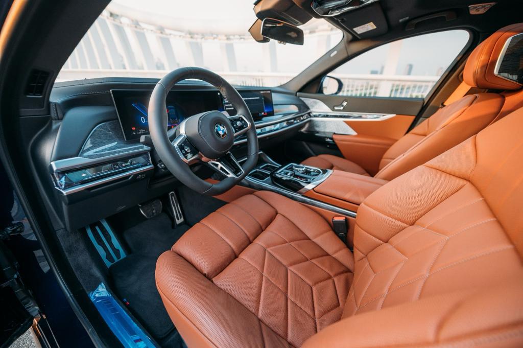 Rent Bmw Series 7 BEIGE 2022 in Dubai , UAE 