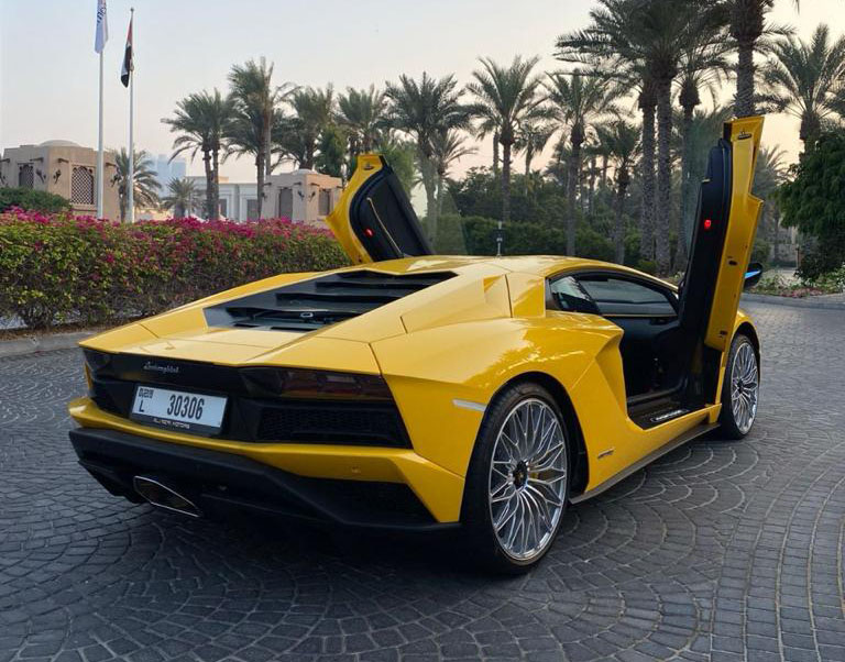 Rent Lamborghini Aventador YELLOW 2022 in Dubai , UAE 