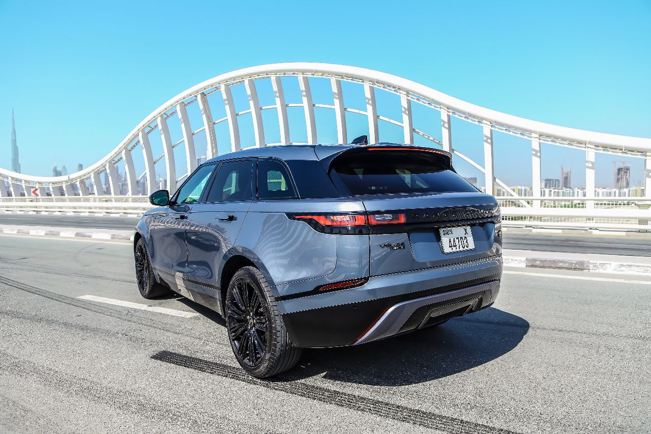 Rent Range-Rover Velar BLUE 2023 in Dubai , UAE 
