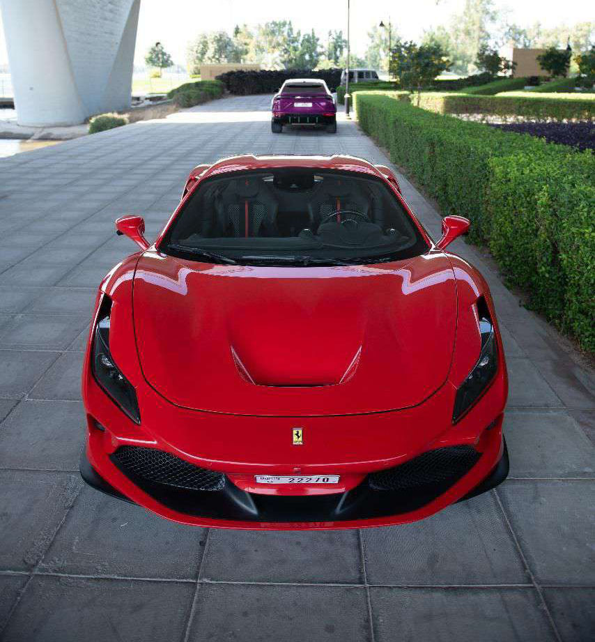 Rent Ferrari F8 RED  in Dubai , UAE 