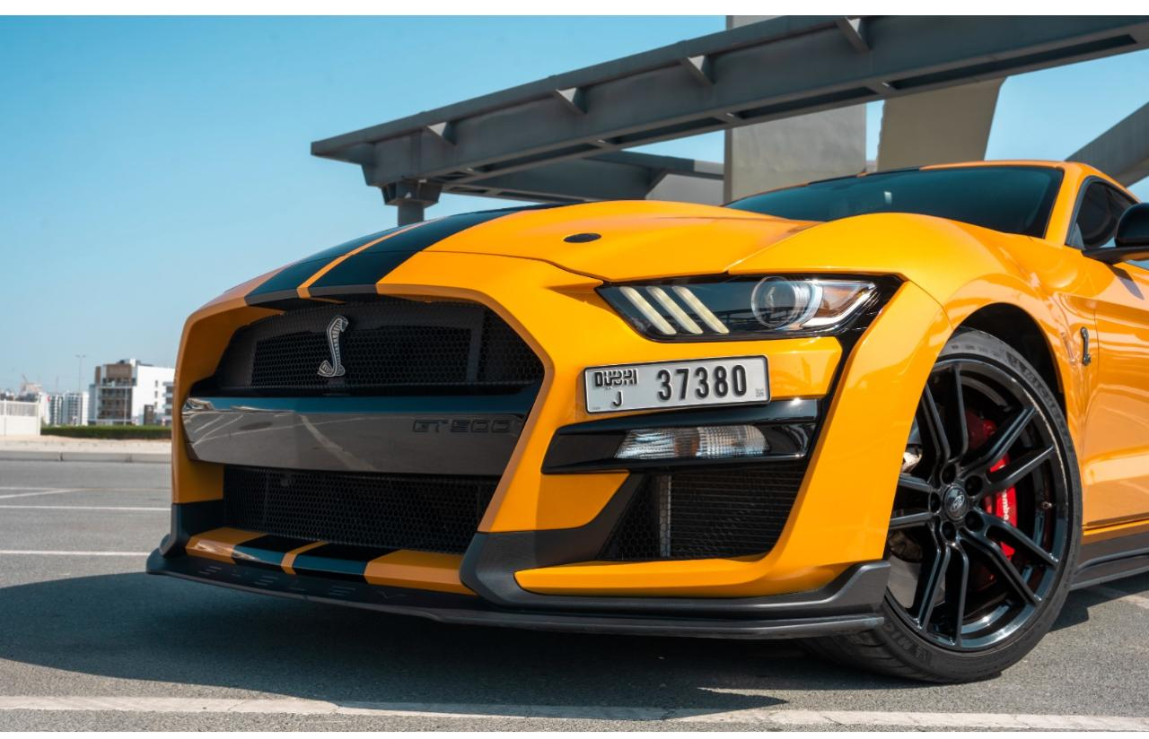 Rent Ford Mustang ORANGE 2023 in Dubai , UAE 