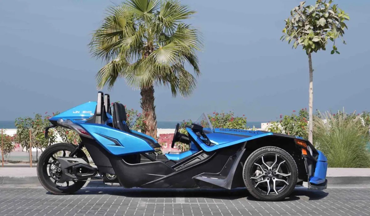 Rent Polaris Slingshot BLUE 2021 in Dubai , UAE 