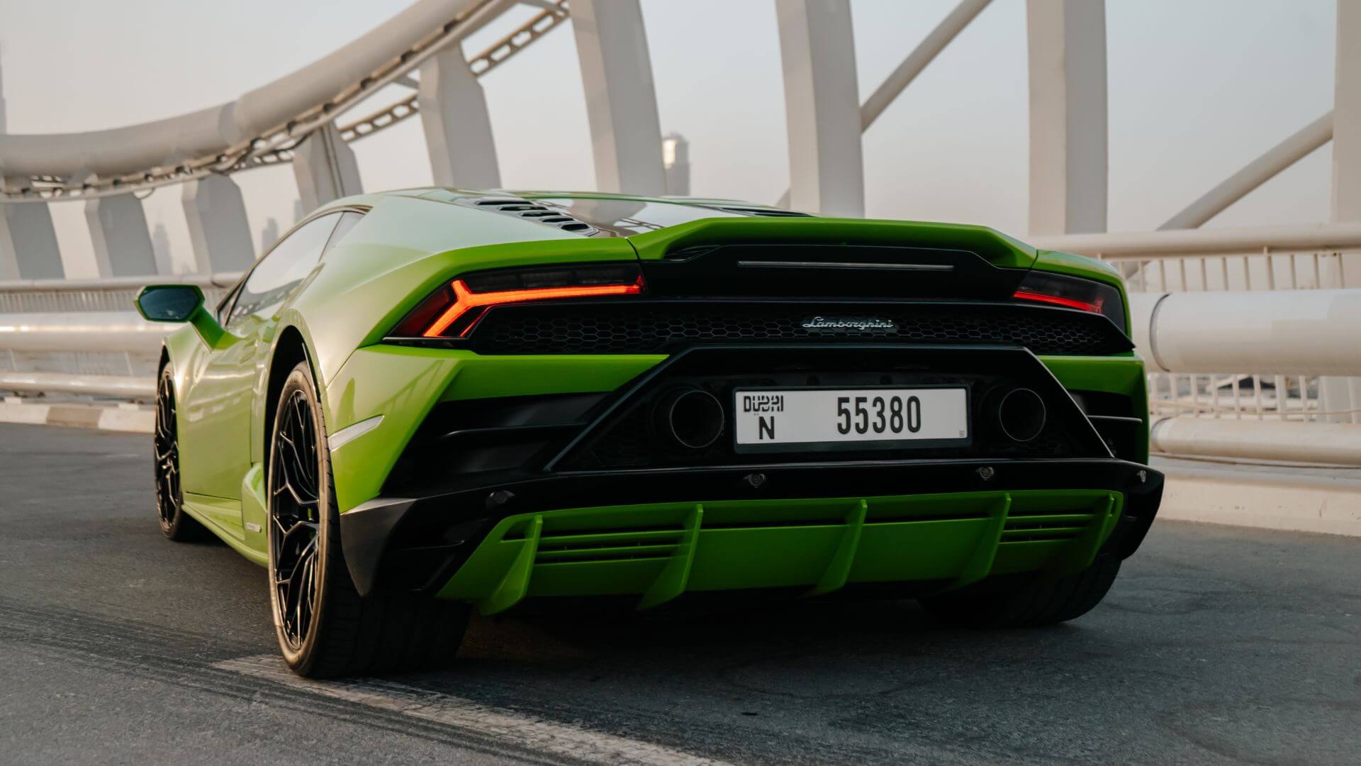 Rent Lamborghini Huracan GREEN 2023 in Dubai , UAE 