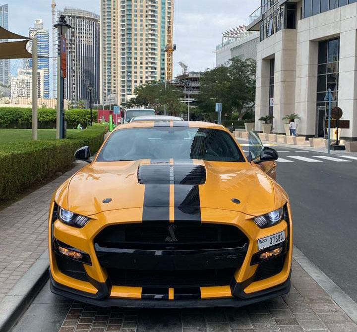 Rent Ford Mustang YELLOW 2023 in Dubai , UAE 