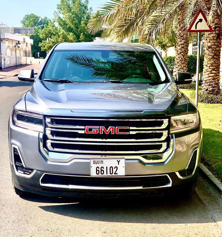 Rent GMC Acadia  Silver 2022 in Dubai , UAE 