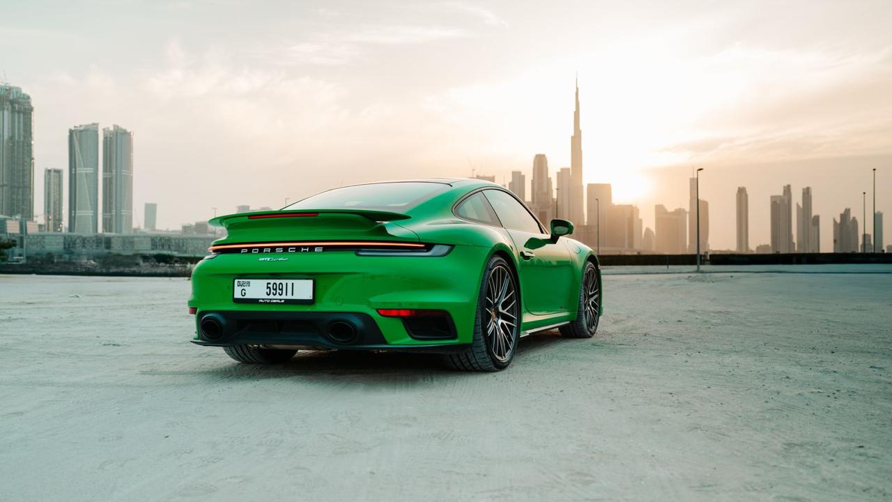 Rent Porsche 911 GT3 RS GREEN 2024 in Dubai , UAE 