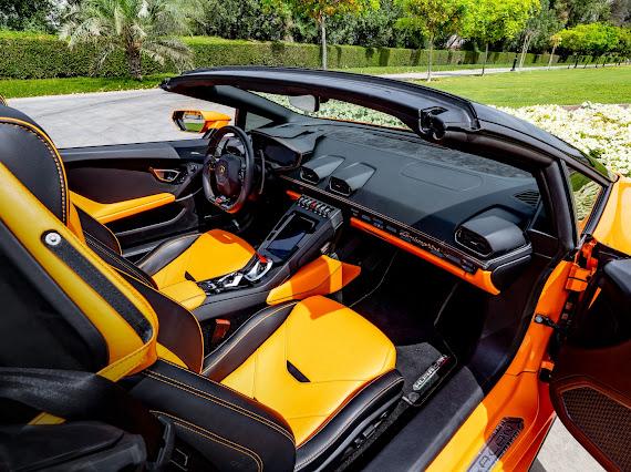 Rent Lamborghini Huracan ORANGE 2022 in Dubai , UAE 