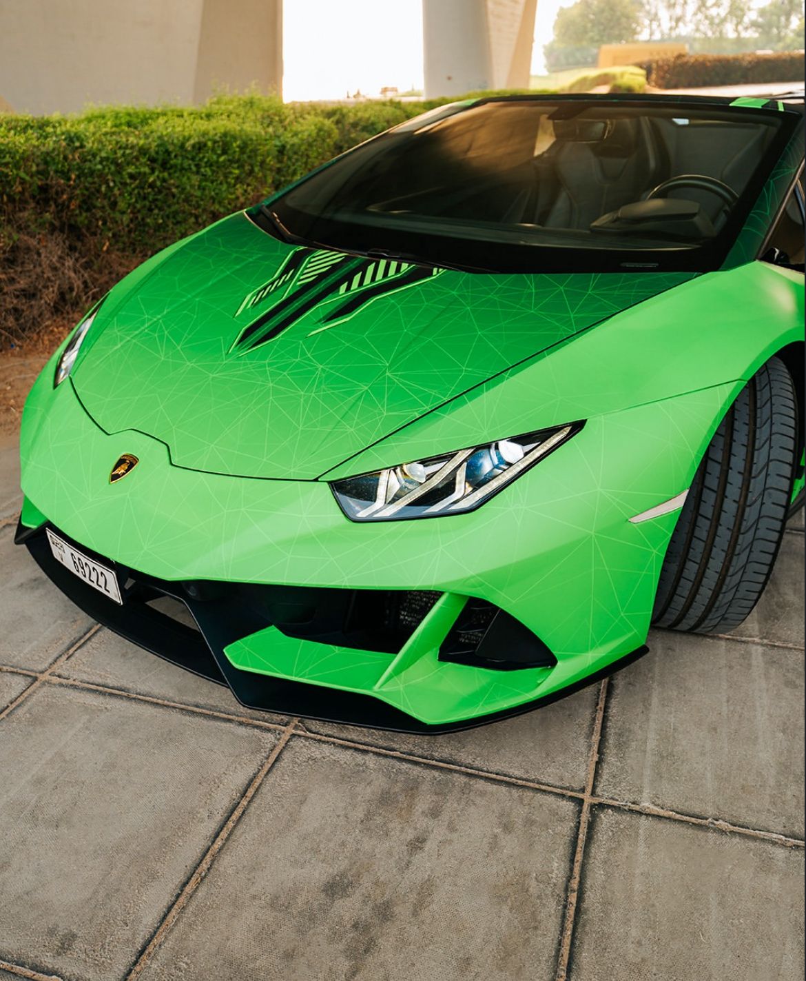 Rent Lamborghini Evo GREEN 2021 in Dubai , UAE 