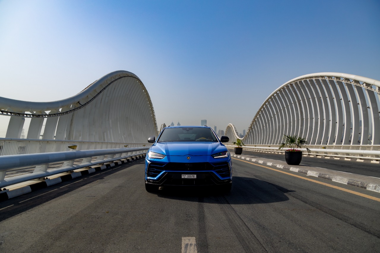 Rent Lamborghini Urus BLUE 2022 in Dubai , UAE 