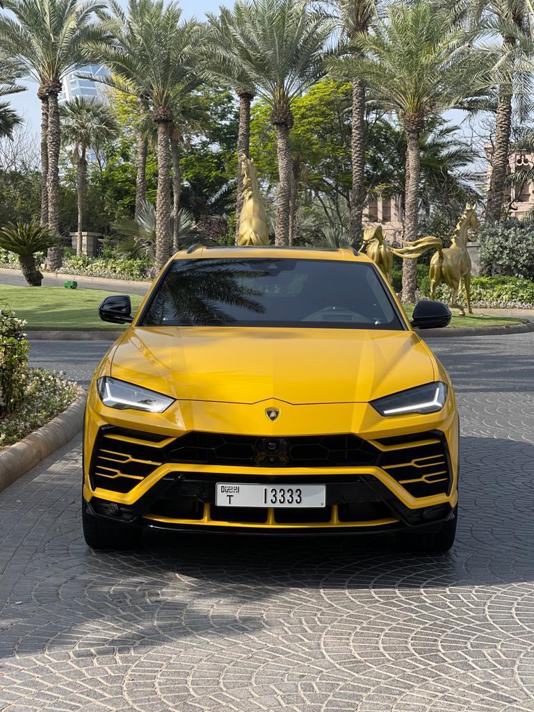 Rent Lamborghini Urus YELLOW 2022 in Dubai , UAE 