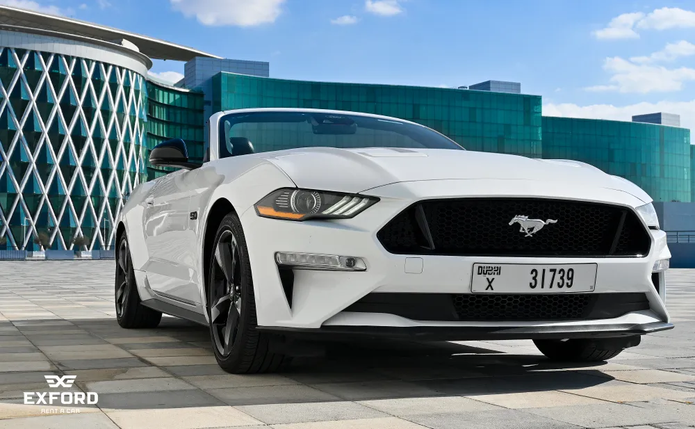 Rent Ford Mustang WHITE 2022 in Dubai , UAE 