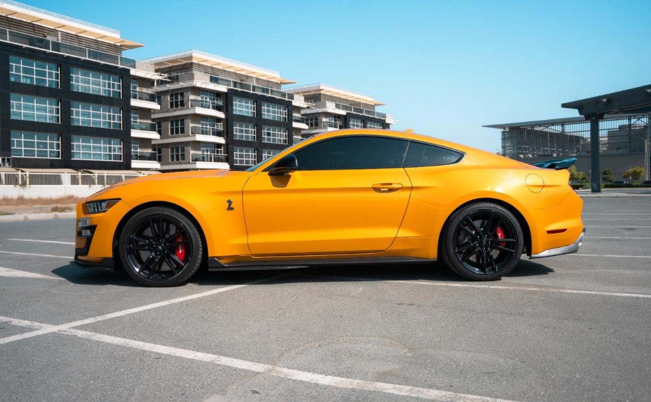 Rent Ford Mustang ORANGE 2023 in Dubai , UAE 