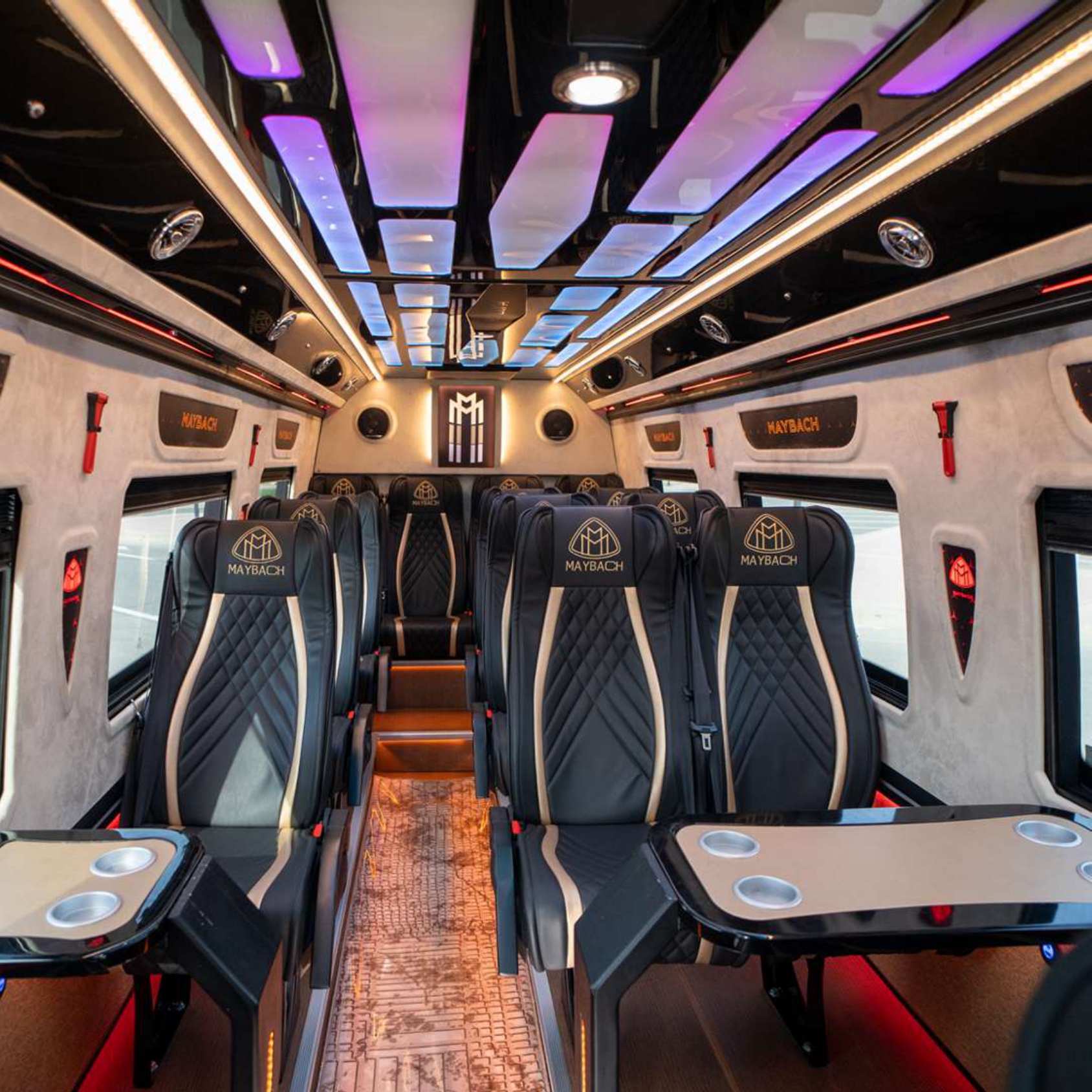 Rent Maybach Sprinter 16 Seater BLACK 2025 with chauffeur in Dubai , UAE 