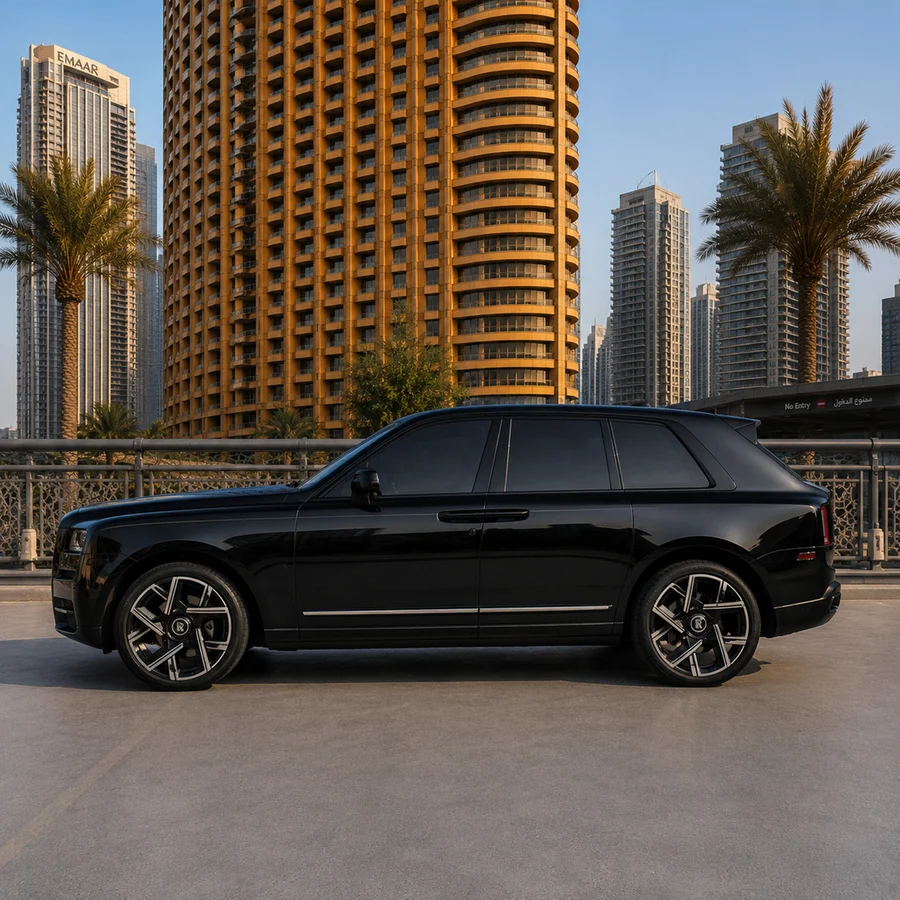 Rent Cullinan BLACK 2025 with chauffeur in Dubai , UAE 