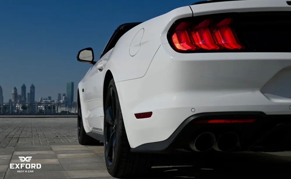 Rent Ford Mustang WHITE 2022 in Dubai , UAE 