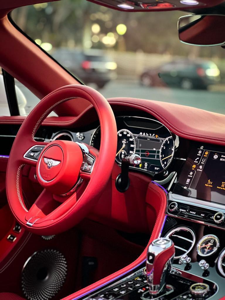 Rent Bentley Flying spur WHITE 2022 in Dubai , UAE 