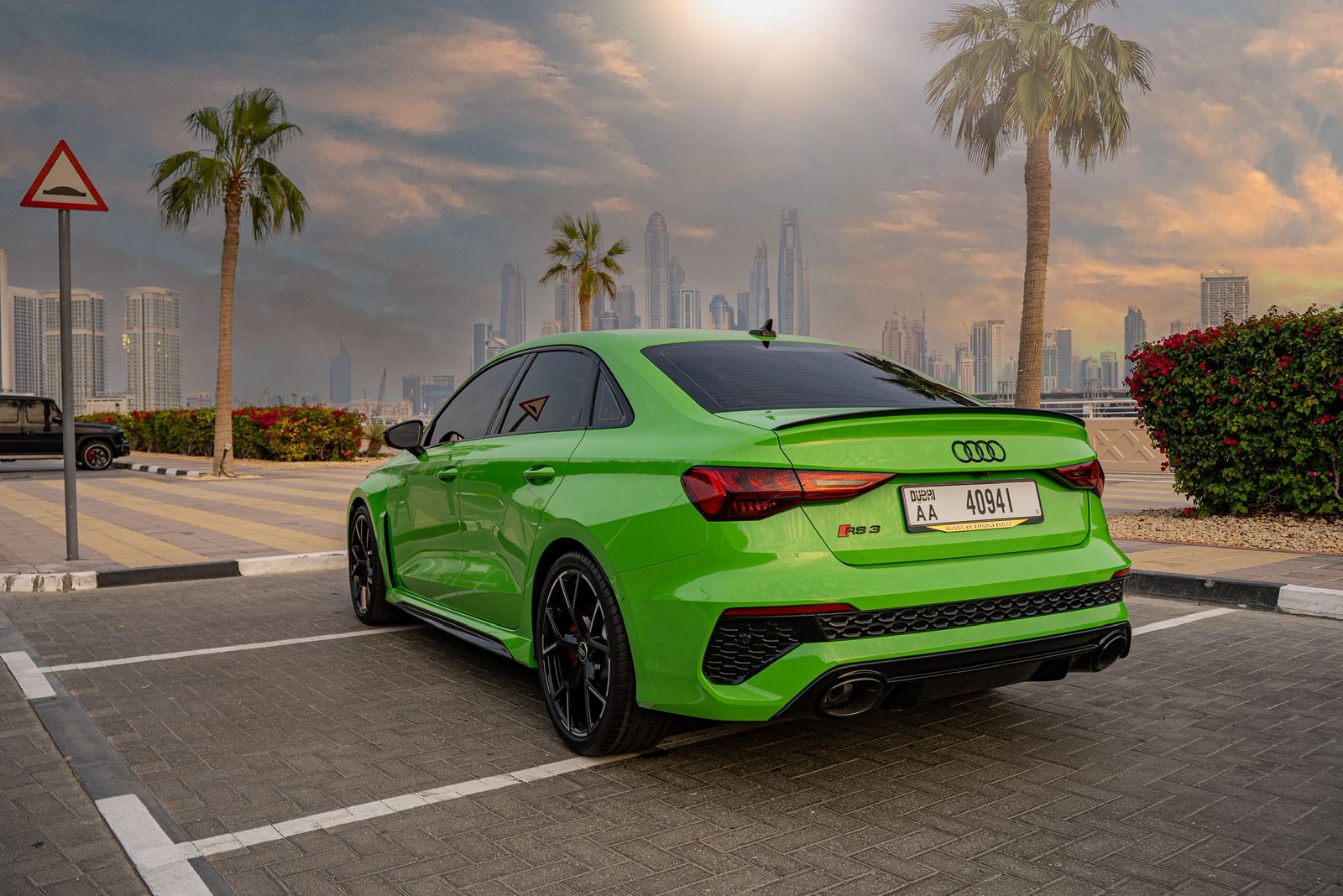 Rent Audi Rs3 GREEN  in Dubai , UAE 