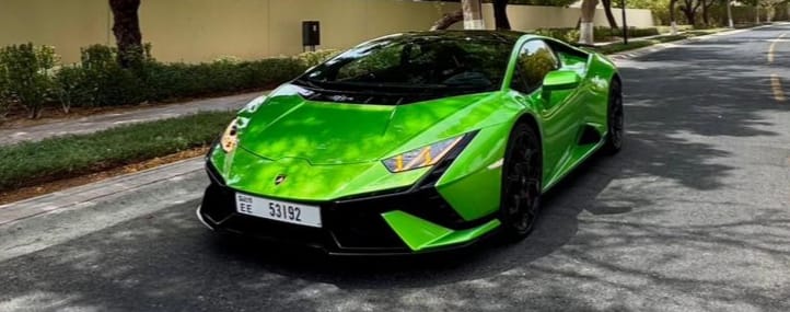 Rent Lamborghini Huracan GREEN 2024 in Dubai , UAE 