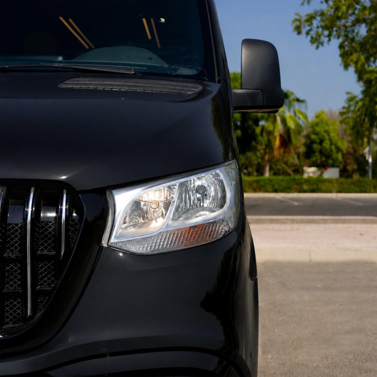 Rent Maybach Sprinter 16 Seater BLACK 2025 with chauffeur in Dubai , UAE 