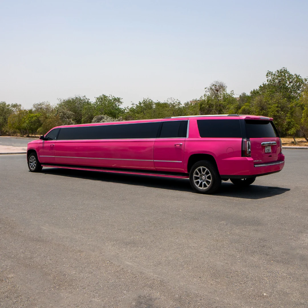 Rent Stretch Limousine Pink  2025 with chauffeur in Dubai , UAE 