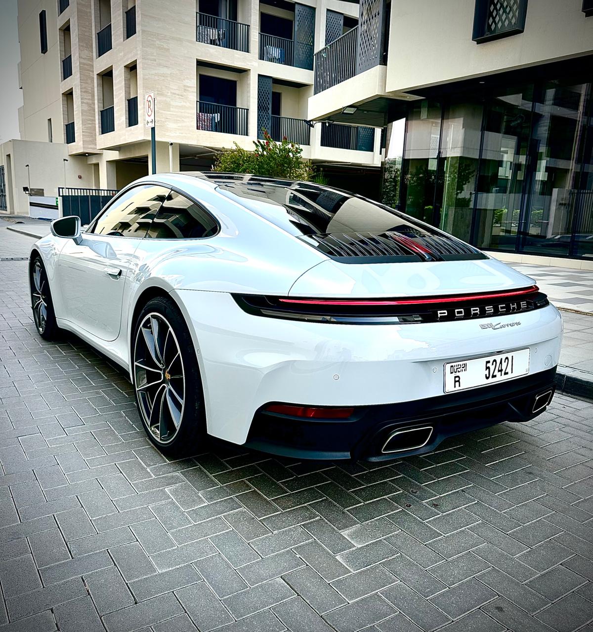 Rent Porsche Carrera WHITE 2026 in Dubai , UAE 